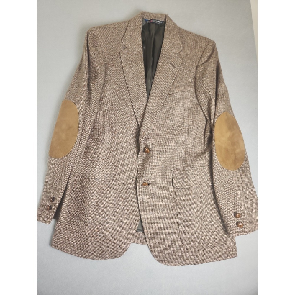 Vintage Austin Reed Wool Blazer Elbow Pads Union Made In Usa
